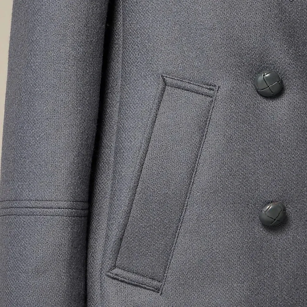 J.Crew Classic Grey Peacoat in Italian Wool Blend - Picture 6 of 11